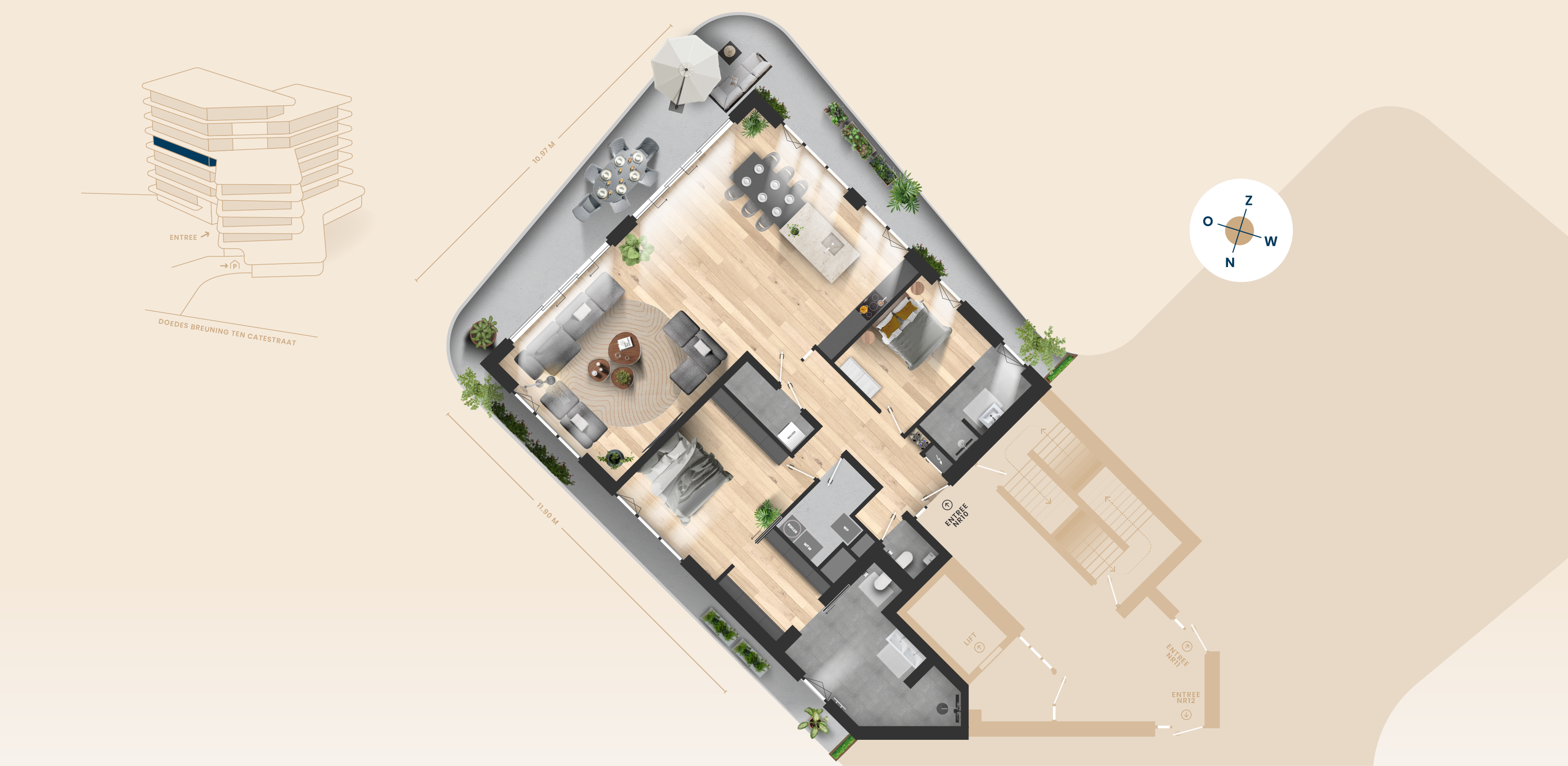 Nr 10 – Appartement plattegrond