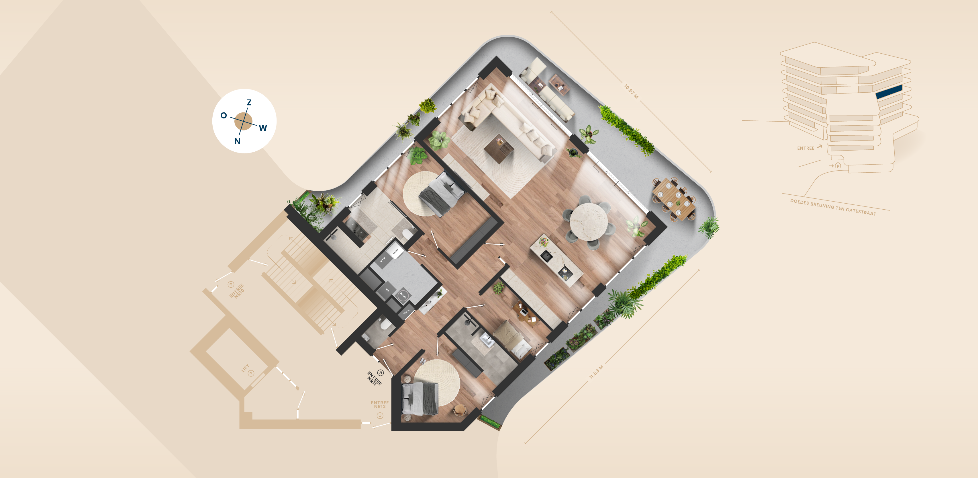 Nr 11 – Appartement plattegrond