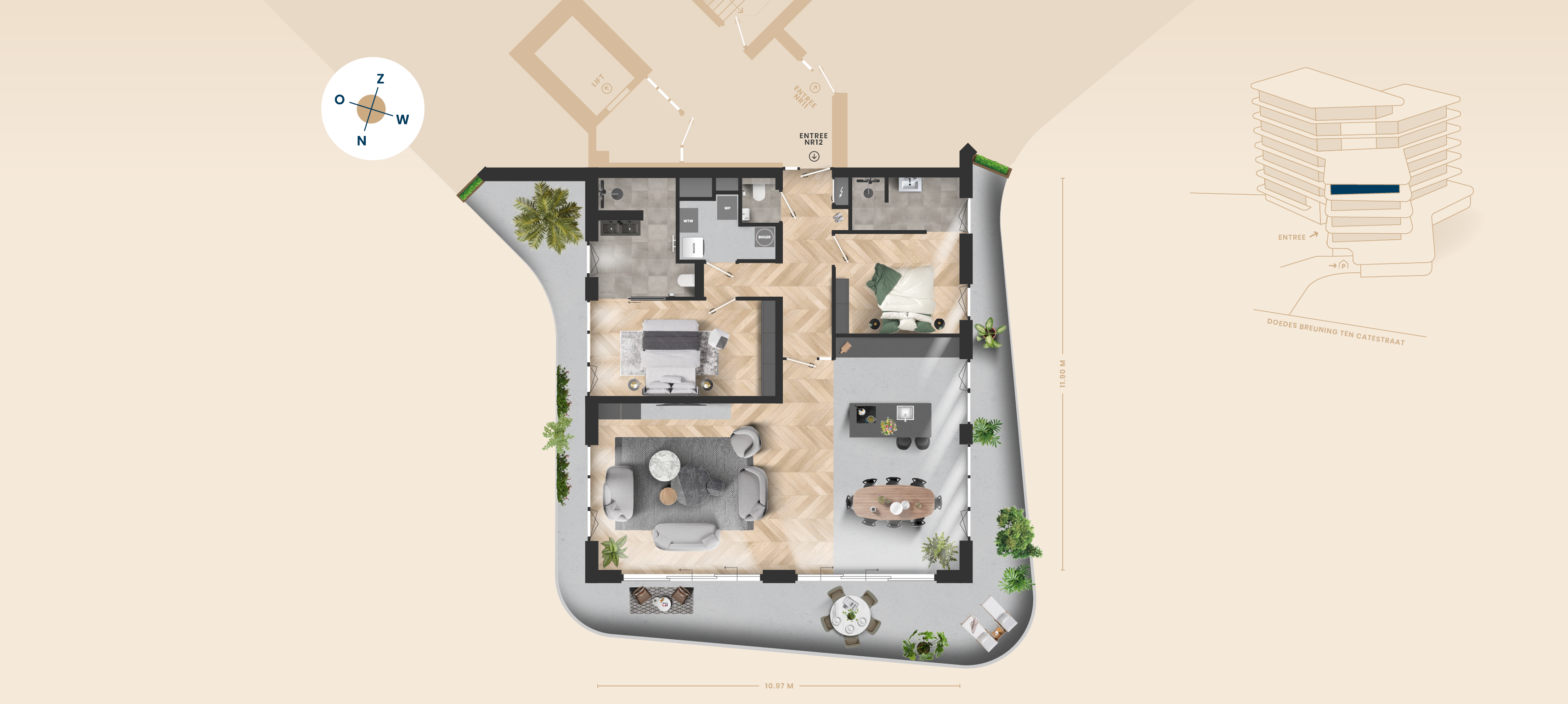 Nr 12 – Appartement plattegrond