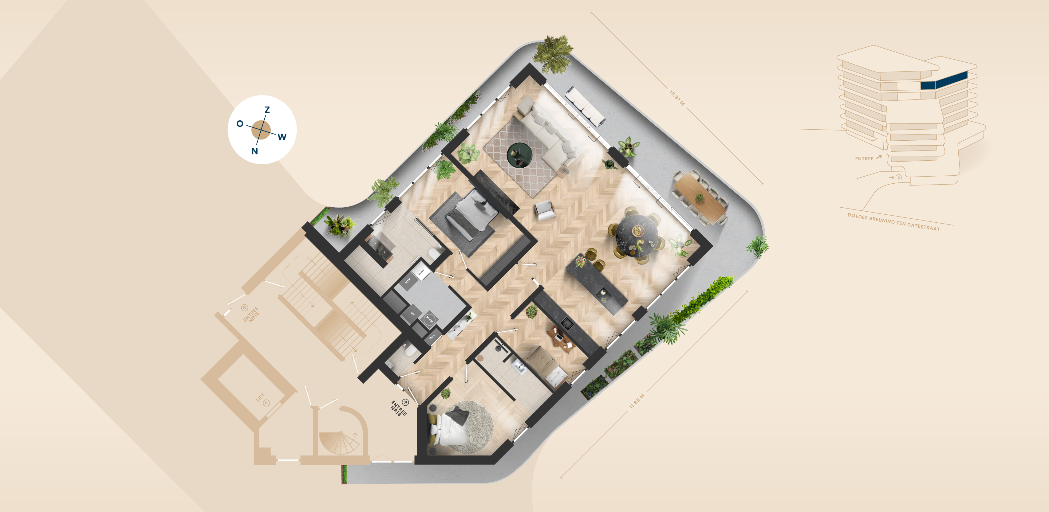 Nr 16 – Appartement plattegrond