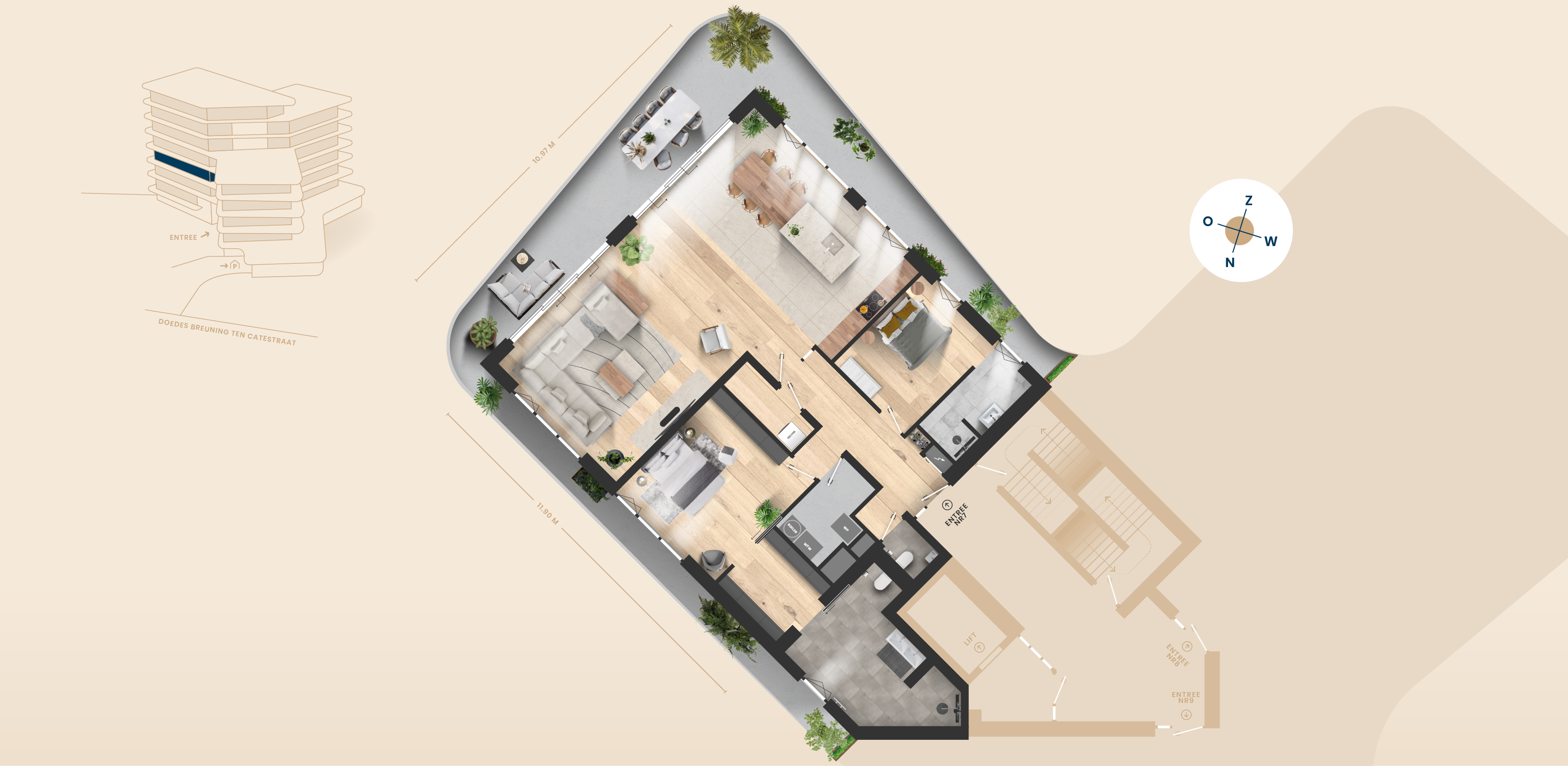 Nr 7 – Appartement plattegrond