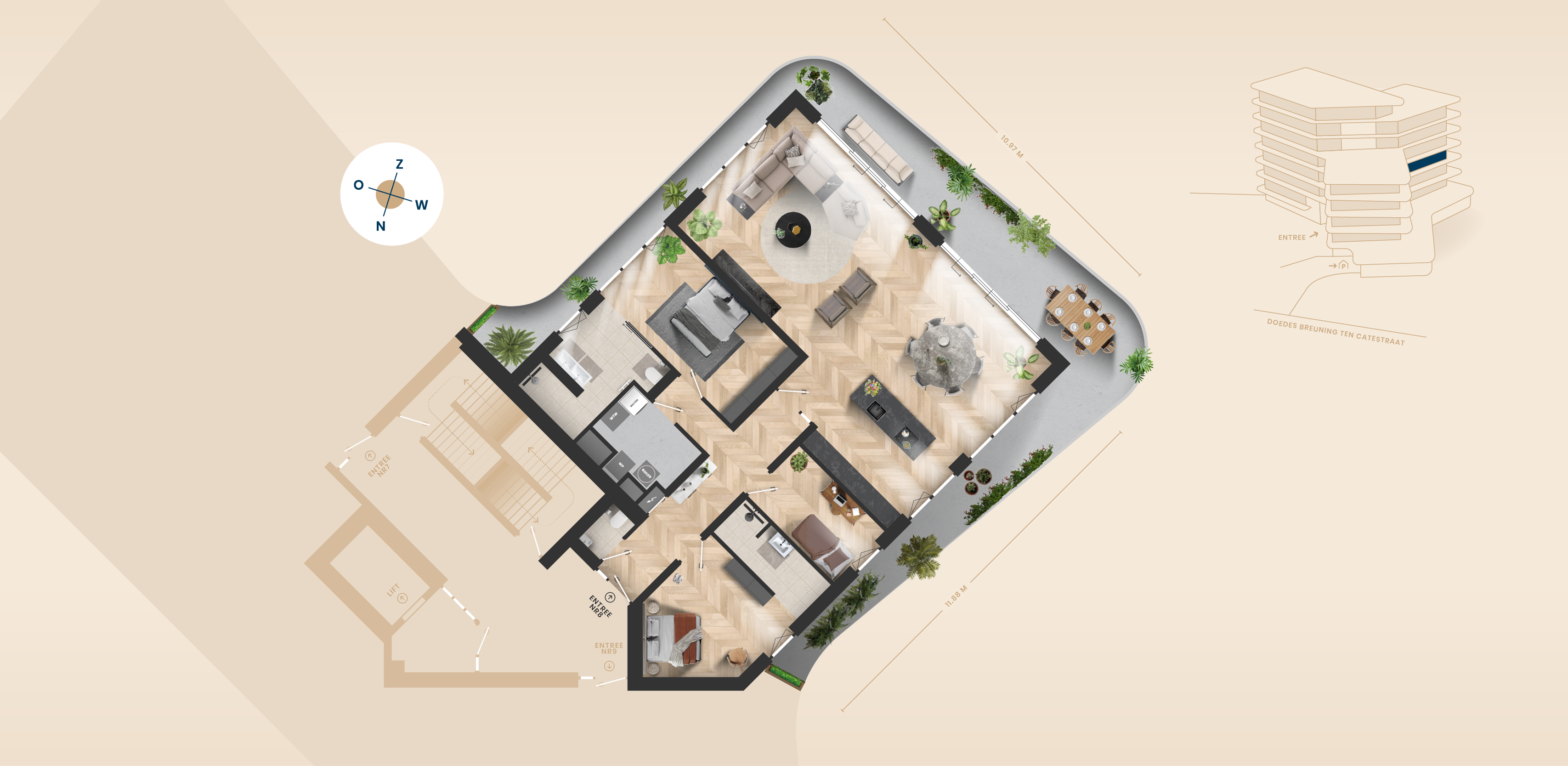 Nr 8 – Appartement plattegrond